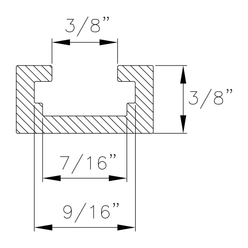 POWERTEC 71065 Double-Cut Profile Universal T-Track with Predrilled Mounting Holes, 24" 1PK - NewNest Australia