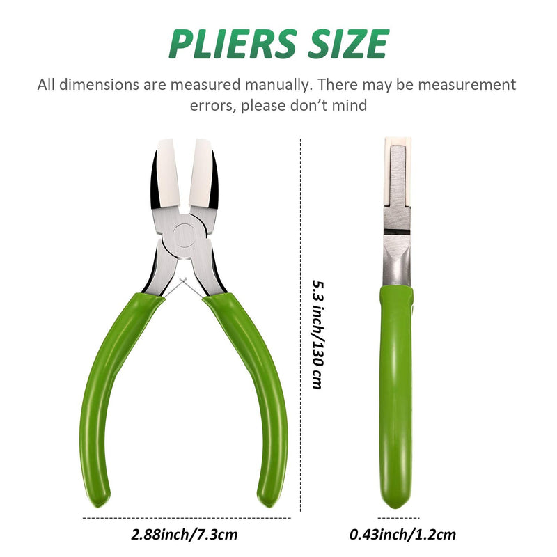 2 Packs Nylon Nose Pliers Double Nylon Pliers Carbon Steel Jewelry Pliers DIY Tools for Beading, Looping, Shaping Wire, Jewelry Making and Other Crafts, 5.3 Inch - NewNest Australia