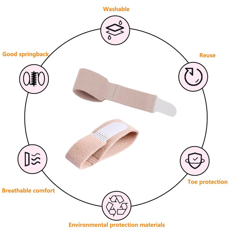 Pack of 10 hammer toe splint bandage, hammer toe corrector, toe separator, toe splint, toe bandages for correcting hammer toes, broken toes, crooked toes - NewNest Australia