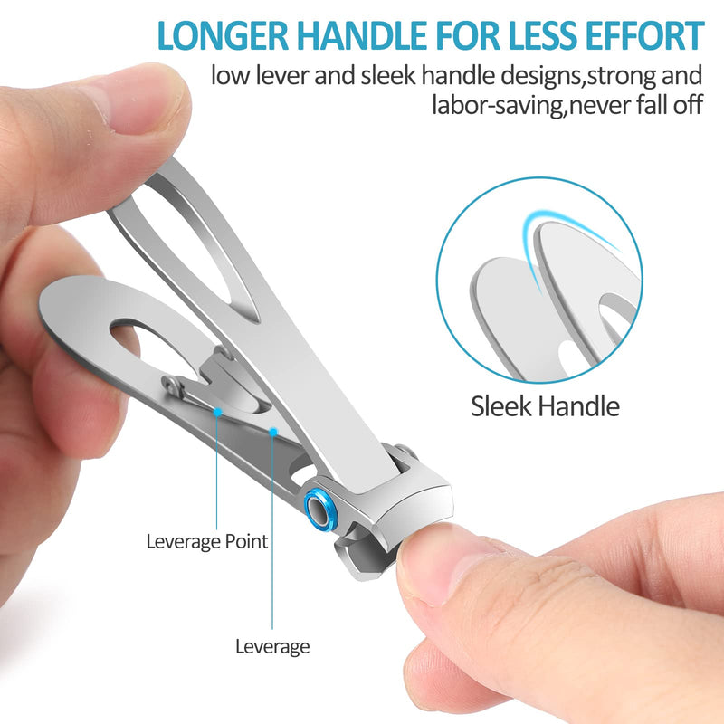 INXEN 7PCS Professional Toenail Clippers set for Thick and Ingrown Nails, Nail Cutter and Podiatrist Nail Clippers- Heavy Duty Stainless Steel Soft Grip Pedicure Toenail scissors for Men Women -Black black - NewNest Australia