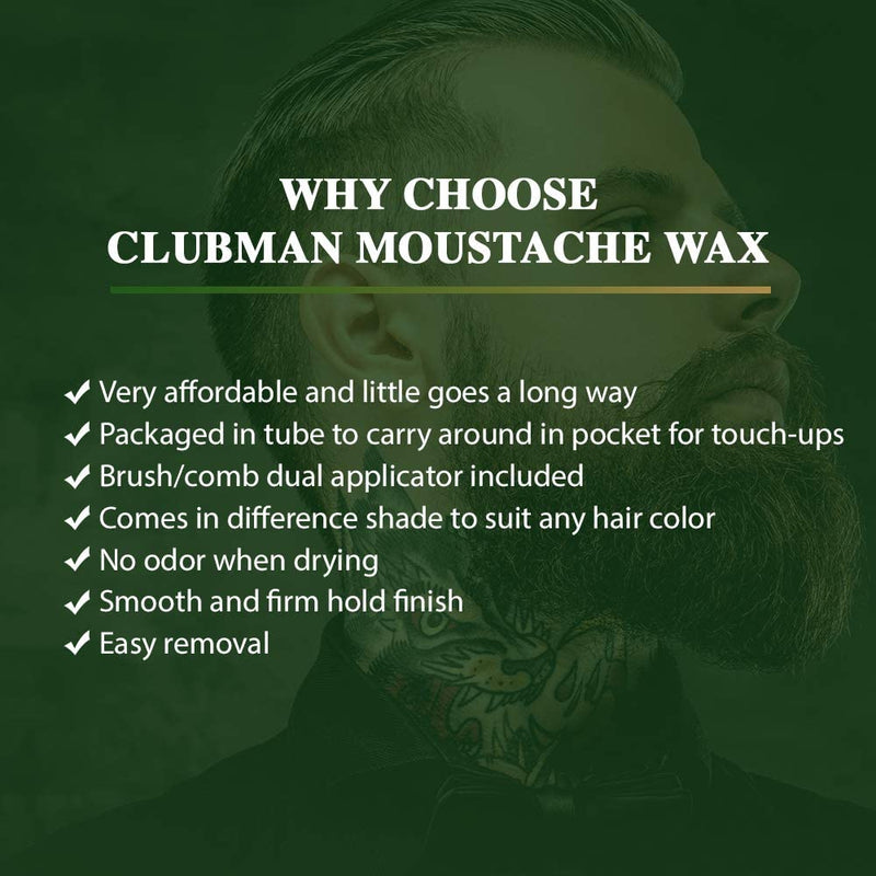 Clubman Pinaud Mustache Wax Hang Pack - Neutral - NewNest Australia