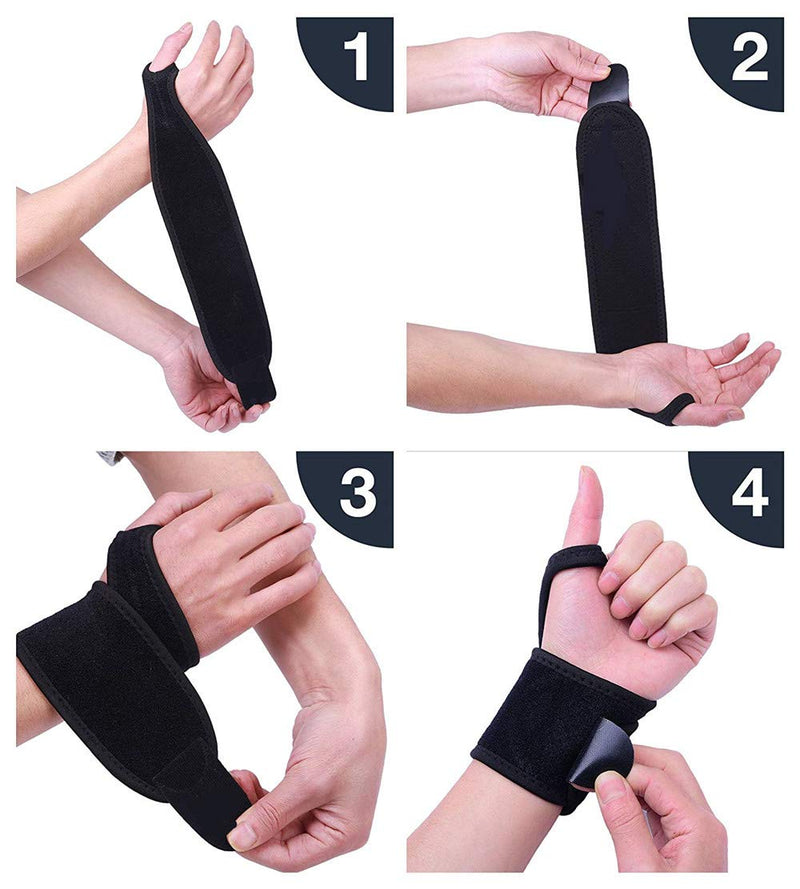 Wrist Compression Strap and Support Wrist Brace Sport Unisex One Size Adjustable for Fitness, Weightlifting, Tendonitis, Carpal Tunnel Arthritis, Wrist Pain Relief Style 1/1pack - NewNest Australia