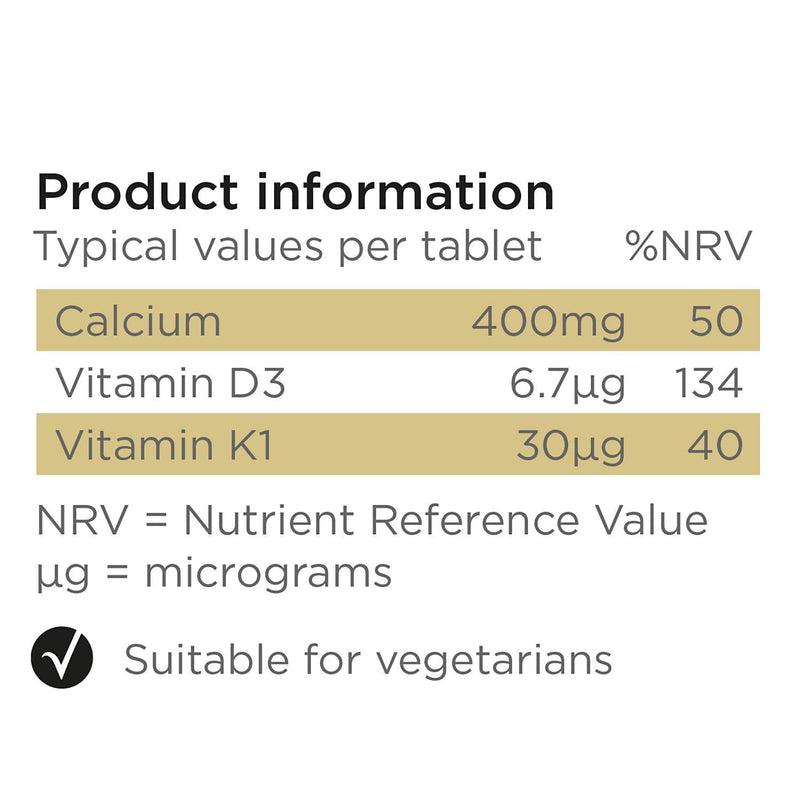 Healthspan Elite Calcium Complex 1,200mg | 120 Tablets | All Blacks Official Partner | Added Vitamin D3 and Vitamin K1 | Bone Health | Vanilla Chewable Tablets | Informed Sport Accredited | Vegetarian - NewNest Australia
