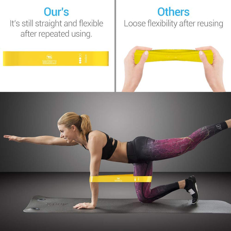 TechStone Resistance Bands Set for Men and Women, Pack of 5 Different Resistance Levels Elastic Band for Home Gym Long Exercise Workout – Great Fitness Equipment for Training, Yoga – Free Carrying Bag - NewNest Australia