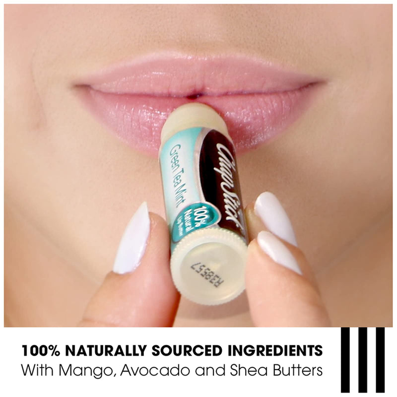 ChapStick 100% Natural Lip Butter (Green Tea Mint, 0.15 Ounce) Flavored Lip Balm Tube, 8-Hour Moisture - NewNest Australia