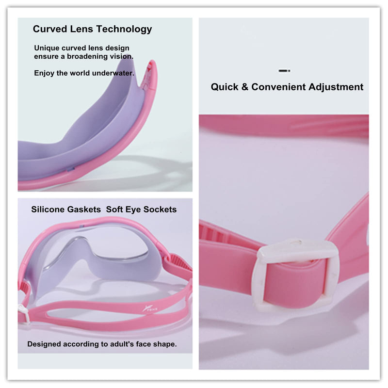 UV Waterproof Anti Fog Swimwear Eyewear Swim Diving Water Glasses Adjustable Swimming Goggles Women Men Sports Eyewear White - NewNest Australia