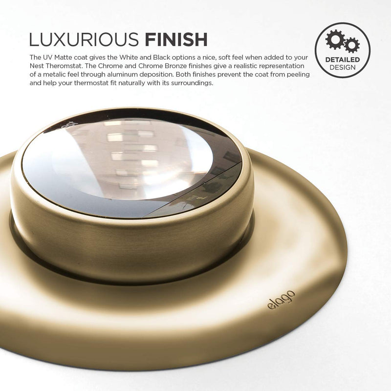 elago Wall Plate Cover Designed for Google Nest Learning Thermostat (Brass) - Compatible with Nest Learning Thermostat 1st/2nd/3rd Generation, Not compatible with 2020 models [US Patent Registered] Brass - NewNest Australia
