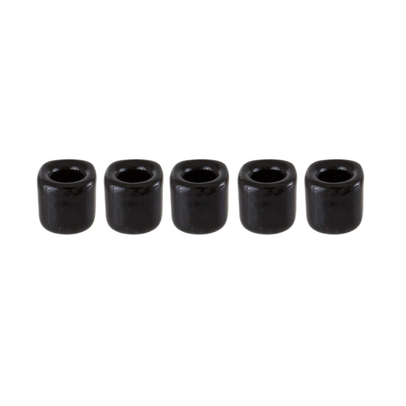 NewNest Australia - Mega Candles 5 pcs Black Ceramic Chime Ritual Spell Candle Holders, Great for Casting Chimes, Rituals, Spells, Vigil, Witchcraft, Wiccan Supplies & More 