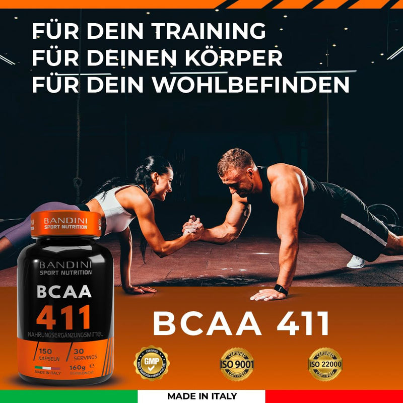 Bandini Bcaa 4.1.1 150 Tablets, Branched Chain Amino Acids Bcaa 4.1.1, L-Leucine, L-Isoleucine, L-Valine With Vitamin B1 And B6, Dietary Supplement Before And After Training - NewNest Australia