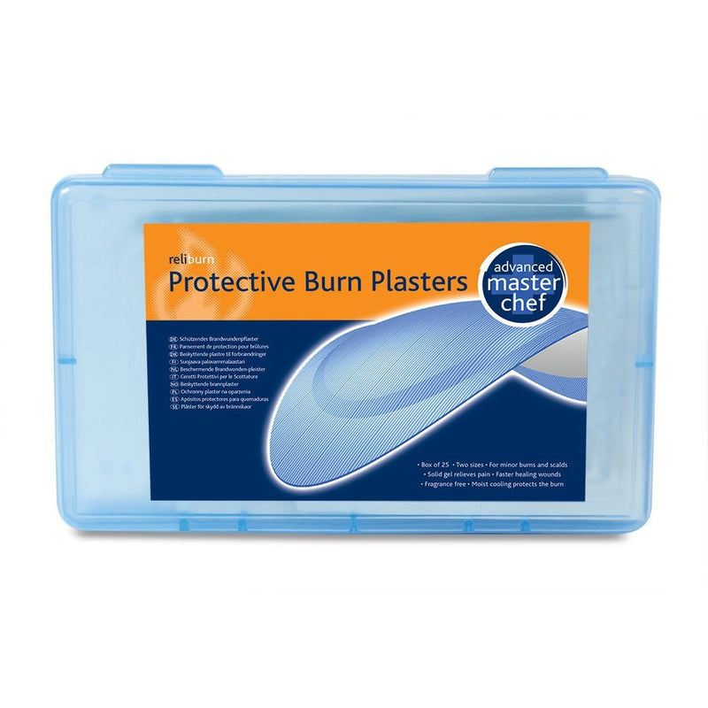 RELIANCE MEDICAL 410 Dependaplast Reliburn Protective Blue Advanced Dressing Hydrogel Burn Plasters Encourage Faster Healing Wounds Comes In Blue Plastic Box, Sterile (Box Of 25) Single - NewNest Australia