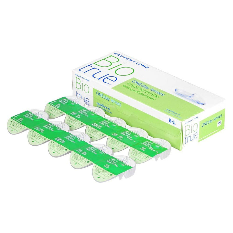 Bausch + Lomb Biotrue ONEday daily lenses, spherical contact lenses, soft, 30 pieces / BC 8.6 mm / DIA 14.2 / -3.75 diopters 8.6 millimeters 14.2 millimeters - NewNest Australia