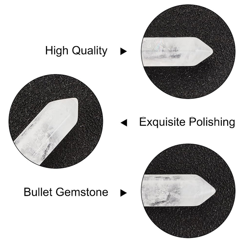OLYCRAFT 12pcs Natural Quartz Crystal White Quartz Point Hexagonal Crystal Double Terminated Points Wands No Hole Quartz Pendants Gemstone Point Decor for DIY Crafts Necklace Jewelry Making - NewNest Australia