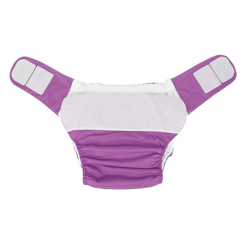 Adult Cloth Diaper, Waterproof & Reusable Elderly Incontinence Protection Nappies Underwear with Maximum Absorbency for Adult Incontinence Care, Unisex, Suitable Waist for 19.7-49.9inch(Purple) Purple - NewNest Australia