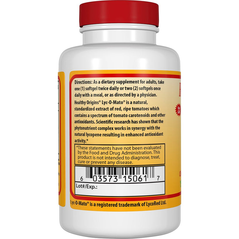 Healthy Origins LYC-O-Mato Lycopene 15 Mg, 60 Softgels 60 Count - NewNest Australia