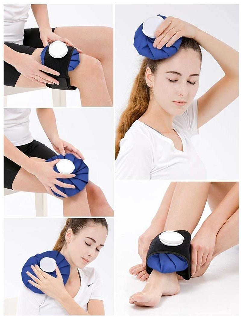 Ice Bag for Injuries，Reusable Ice Cold Pack, Hot & Cold Therapy and Pain Relief, First Aid Therapy Packs Relief and Reduce Sports Injuries，3 Pack (6"/9"/11") 3 Ice bags - NewNest Australia