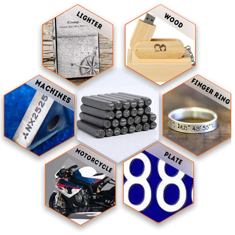 Oudtinx Number and Letter Stamp Set (36 Piece Punch Set/A-Z & 0-9) Industrial Grade Hardened Carbon Steel Metal - 1/16" (1.5mm) Characters - Perfect for Imprinting Metal, Wood, Plastic, Leather, More! S2 steel 1.5mm - NewNest Australia
