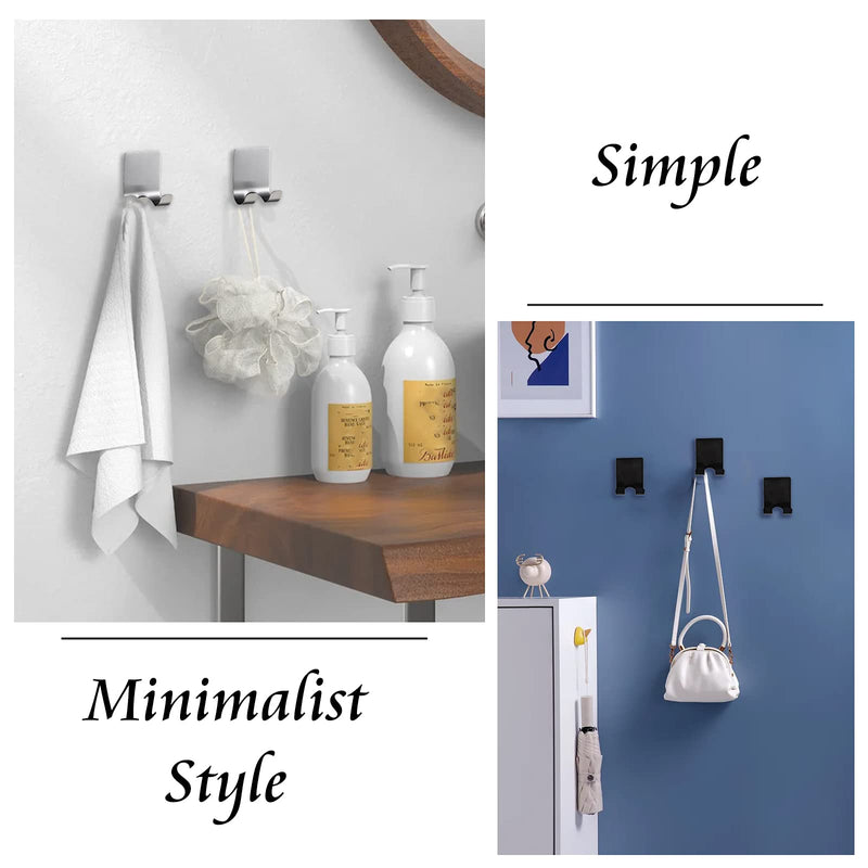 FuninCrea Razor Holder, 2 Pack Shower Razor Holder, Multi-Purpose Self-Adhesive Stainless Steel Multi-Purpose Hook for Razor, Towel, Kitchen and Bathroom (Black) Black - NewNest Australia