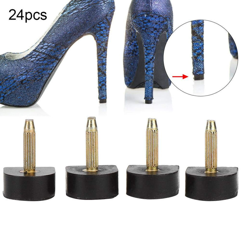 24 Pieces High Heel Taps, High Heel Replacement Tips, Non-Slip Shoes Repair Heel Dowel Protection, Tips Shoe Accessories For Women'S Shoes, High Heels, Pumps, Heel Tips. - NewNest Australia