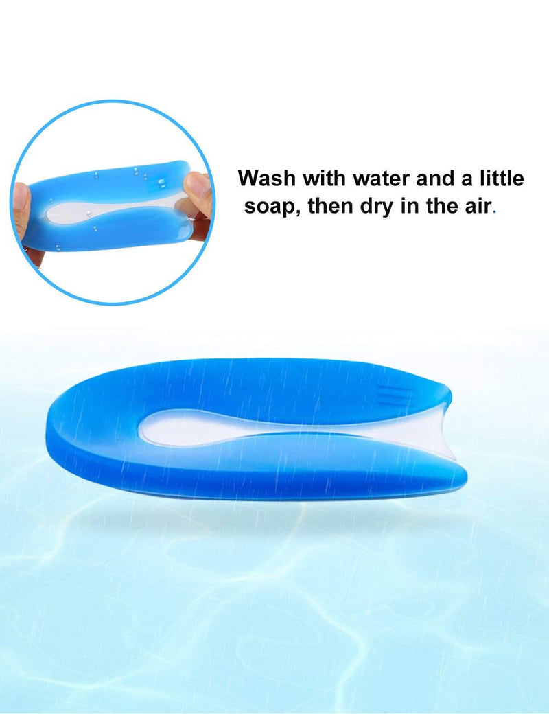 CAREOR Heel Cushion Inserts, U-Shaped Silicone Heel Pad Heel Coaster Support Heel Pad Plantar Fasciitis Pad Heel Spur Relief Toe Pain and Shock Absorption Support (L) L (Pack of 1) - NewNest Australia