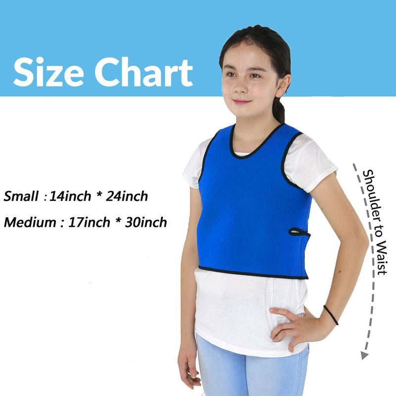 Sensory Compression Vest Sensory Processing Disorder Vest Deep Pressure Comfort for Autism Hyperactivity Mood Processing Disorders (Small 14” x 24”) Small (Pack of 1) - NewNest Australia