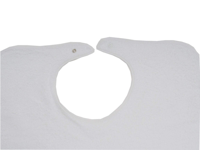 Ti Tin Pack Of 3 Adult Bibs, 50 X 60 Cm, Terry Cloth Bib With Waterproof Plastic Lining And Velcro Fastener, Material: 73% Cotton, 27% Polyester, Color: White, Without Plastic - NewNest Australia
