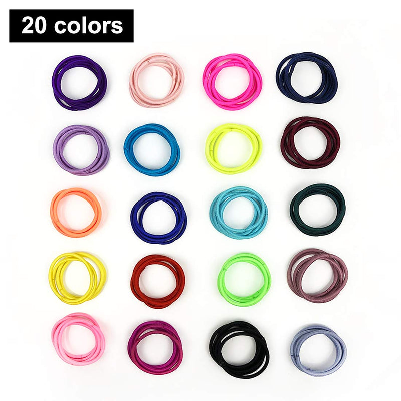 Joyeah Baby Hair Ties for Girls 200 Pieces Multicolor Small Hair Elastics No Crease Ponytail Holder for Baby Girls Infants Toddlers (Diameter 2.5 cm) - NewNest Australia