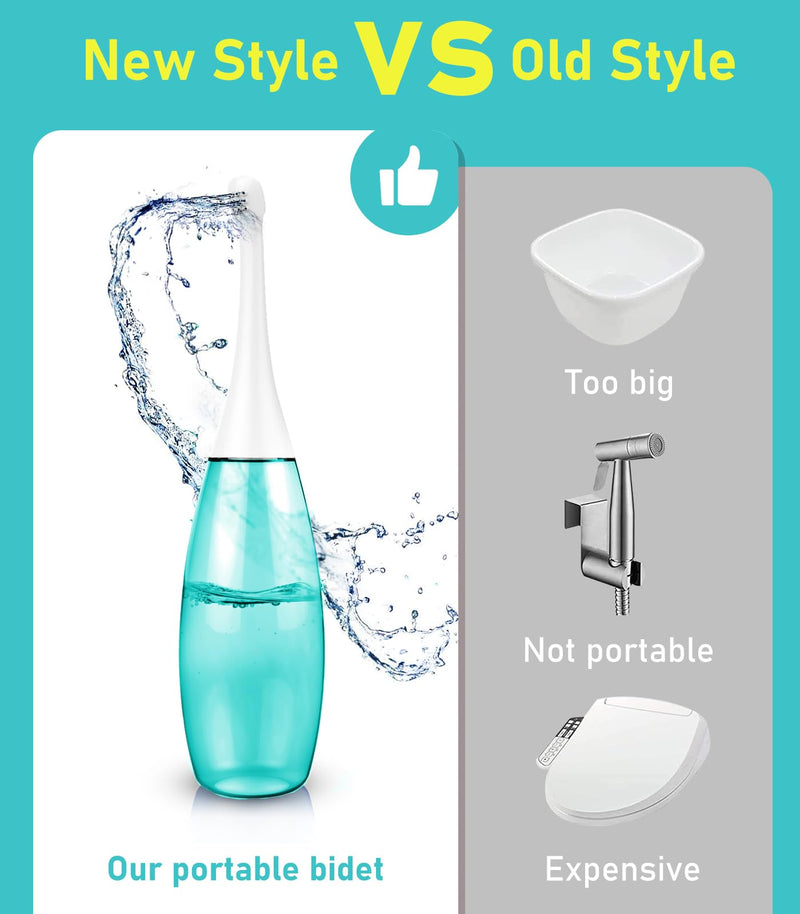 Bidet Portable, Po Shower Puerto Bed, Podouche 450 Ml, Intimate Shower With Replacement Nozzle, Shower Ash With Storage Bag, Peri Bottle Postpartum Woman, Bidetlity Travel Toilet - NewNest Australia