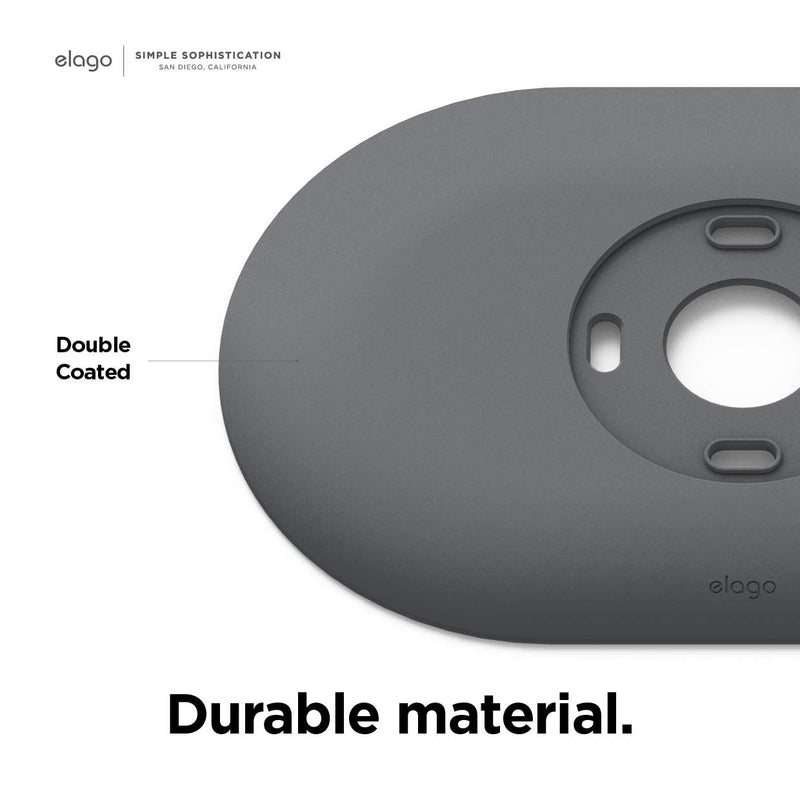 elago Wall Plate Cover Plus Compatible with Google Nest Thermostat 2020 [Charcoal] - Durable Polycarbonate Material, Easy Installation, Complementary Design Charcoal Grey - NewNest Australia