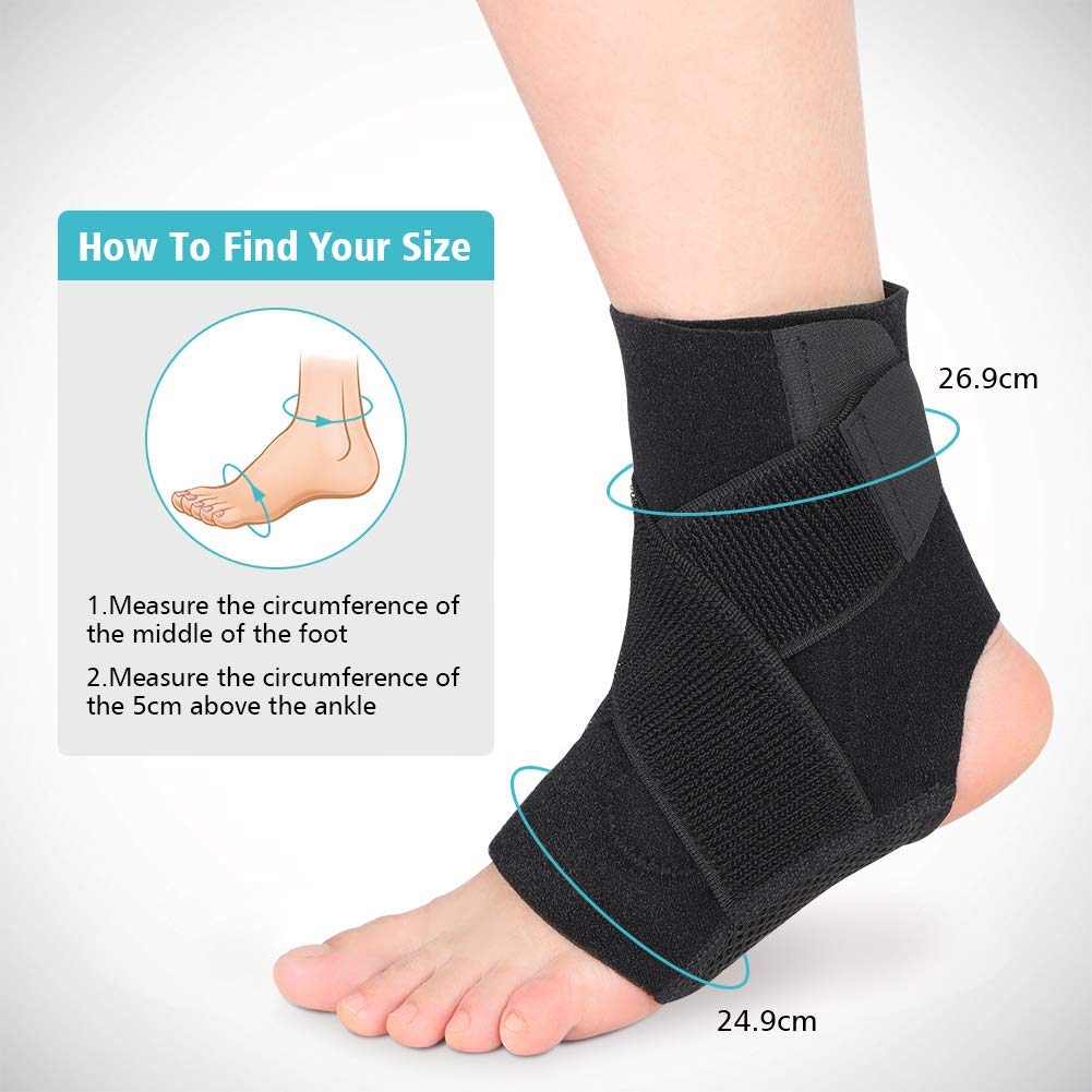 Ankle Support Brace, Compression Ankle Wrap Strap Adjustable Sleeve for  Acute Injury Rehabilitation, Effective Relief for Chronic Ankle Discomfort,  Arthritis, Tendonitis Ankle Brace 01