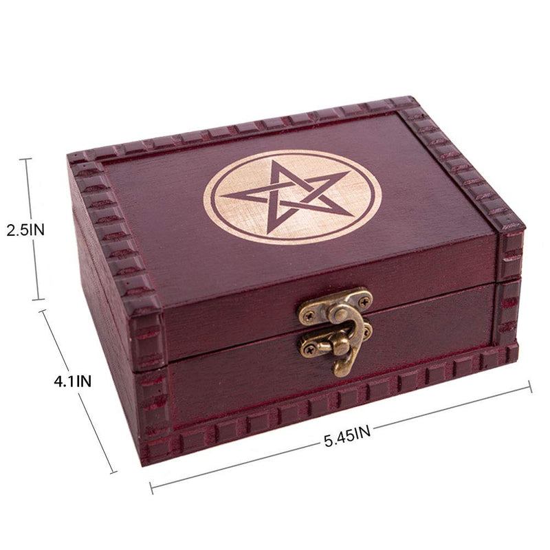 NewNest Australia - SICOHOME Tarot Cards Box,5.46" Treasure Box for Trinkets,Taro Cards,Gifts and Home Decor Moon and Star 