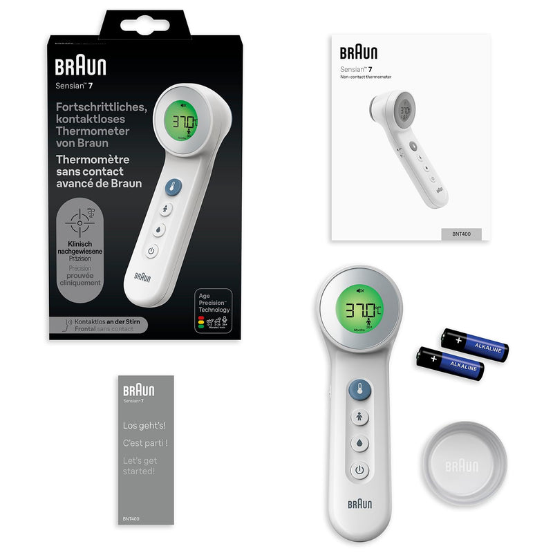 Braun No touch + touch thermometer with Age Precision, BNT400WE - NewNest Australia