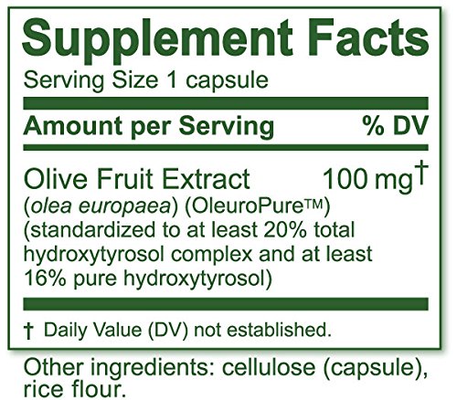 20% Hydroxytyrosol Complex™ Olive Fruit Extract - Super Strength 100% Grown & Extracted in Spain. 100 mg, 90 Capsules. from Island Nutrition, The Maker of Real European Olive Leaf Extract. - NewNest Australia