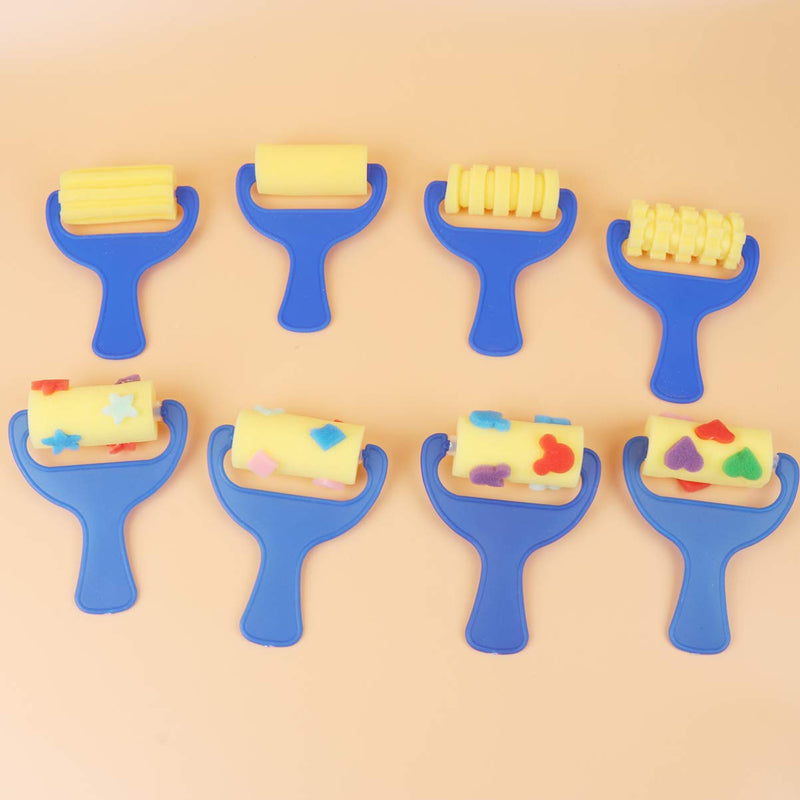 STOBOK Drawing Sponge Roller Brush Kids Paint Graffiti DIY Tool Sponge Brush,8 Pieces - NewNest Australia