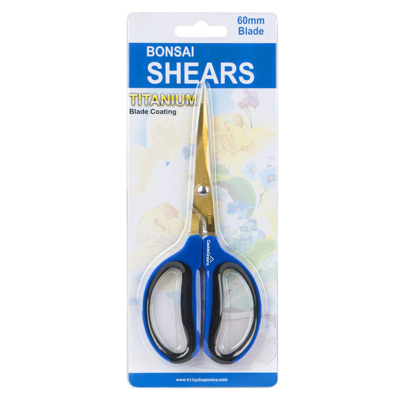 CastleGreens Garden Scissors, 60mm Titanium Coating Stainless Steel Blades Bonsai Shears, Practical and Light Pruning Shear, Ideal for Trimming Indoor and Outdoor Plants - NewNest Australia