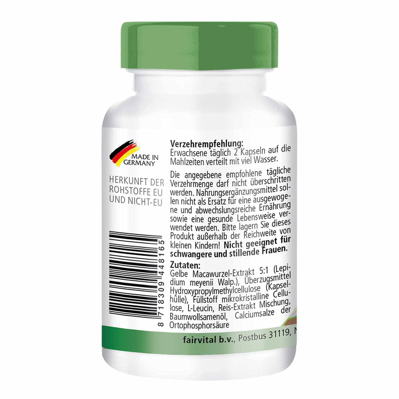 Maca Capsules 450 mg - High Dose - Vegan - 90 Capsules - 5-Way Concentrated Root Extract - NewNest Australia
