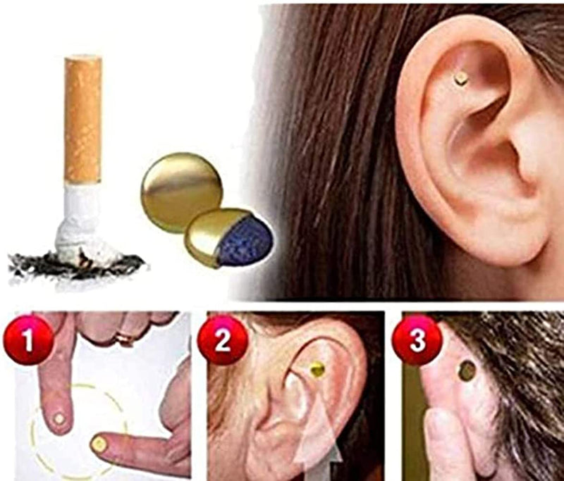 Koguxuix 2PCS Magnetic Therapy Quit Stop Smoking Smoke Magnet Magnetic Therapy Ear Auricular Loss Weight Acupressure for Women Men - NewNest Australia