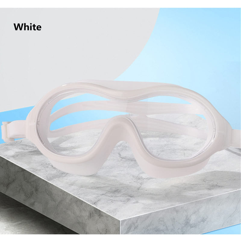 UV Waterproof Anti Fog Swimwear Eyewear Swim Diving Water Glasses Adjustable Swimming Goggles Women Men Sports Eyewear White - NewNest Australia