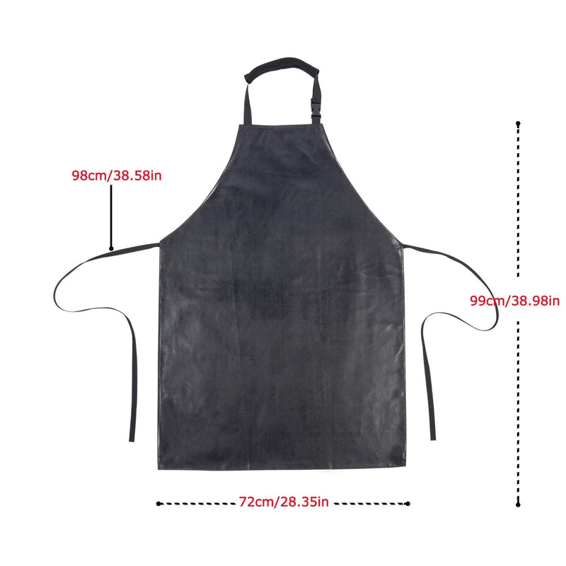 Heavy Duty Vinyl Waterproof Apron Ultra Lightweight Industrial Apron One Size Black - NewNest Australia