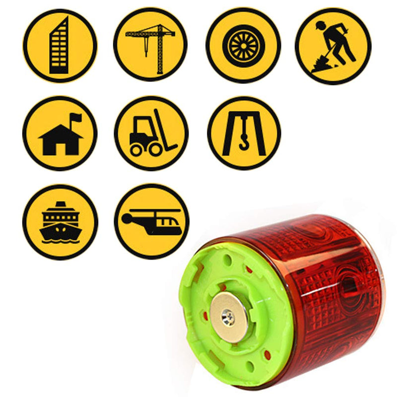 Aolyty Solar Strobe Warning Light Strong Magnetic Base Flashing Super Bright 360 Degree Wireless Automatically Turn On Waterproof for Construction Traffic Factory (Blue) Blue - NewNest Australia