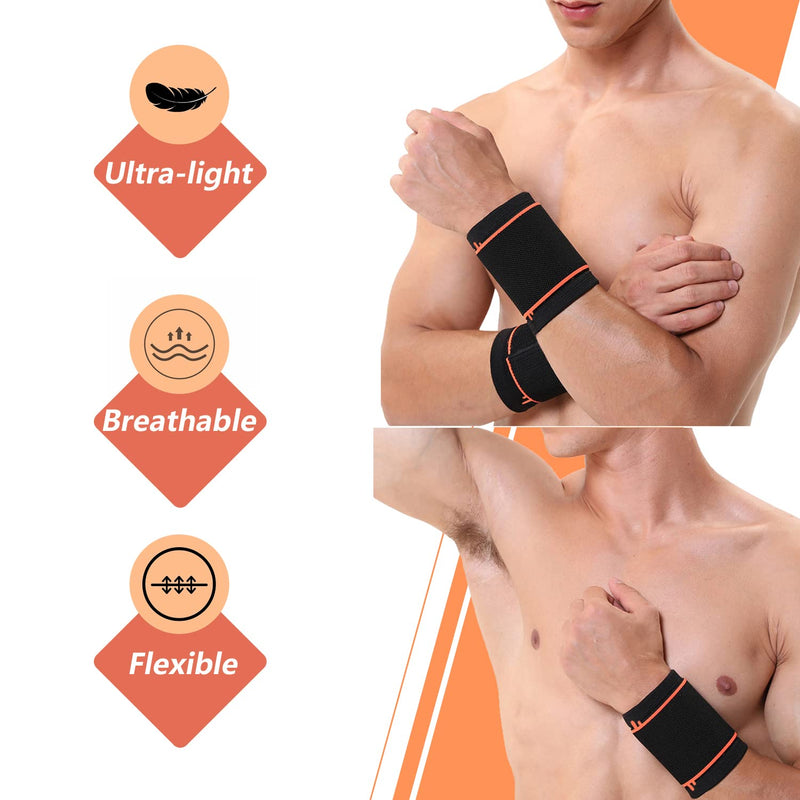 SOLO ACTFIT wrist bandage with Velcro fastener, elastic and adjustable wrist guard against tendonitis, adjustable wrist support hand bandage for sports, fitness - NewNest Australia