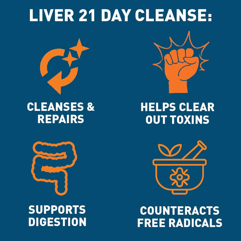 Dr. Tobias Liver 21 Day Cleanse, Cleanses Liver and Supports Digestion, 63 Vegetable Capsules (3 Daily) - NewNest Australia