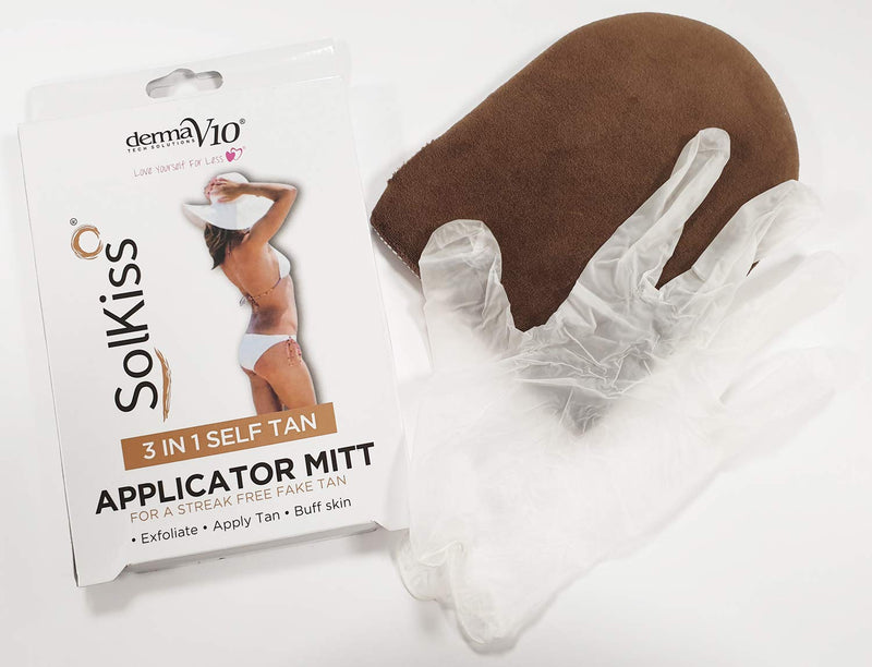 Derma V10 Solkiss 3-in-1 Self Tan Applicator Mitt - NewNest Australia