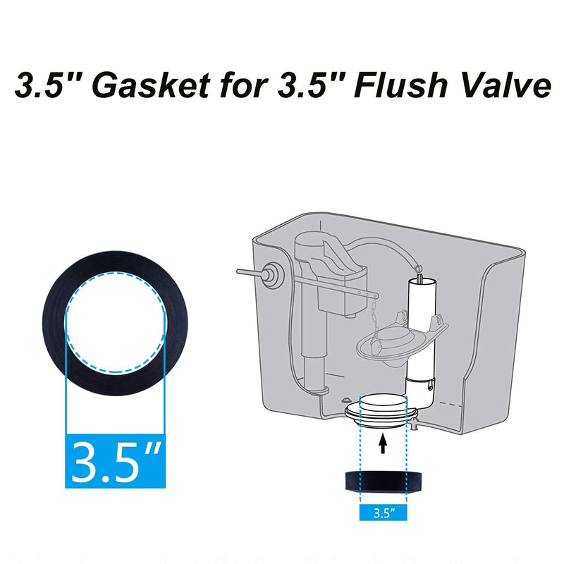 Universal Toilet Tank To Bowl Gaskets with 3 Set Brass Hardware Kits Fits Most 3-Inch 3.5-Inch flush valve opening 2-Piece Toilet Tanks - NewNest Australia