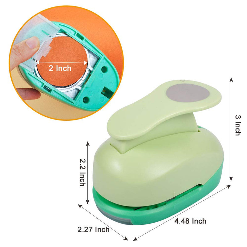 UCEC 2 Inch Paper Punch, DIY Handmade Craft Punch Shape Circle Punch Great for Crafting Scrapbooking Cards Arts Fun Projects - NewNest Australia