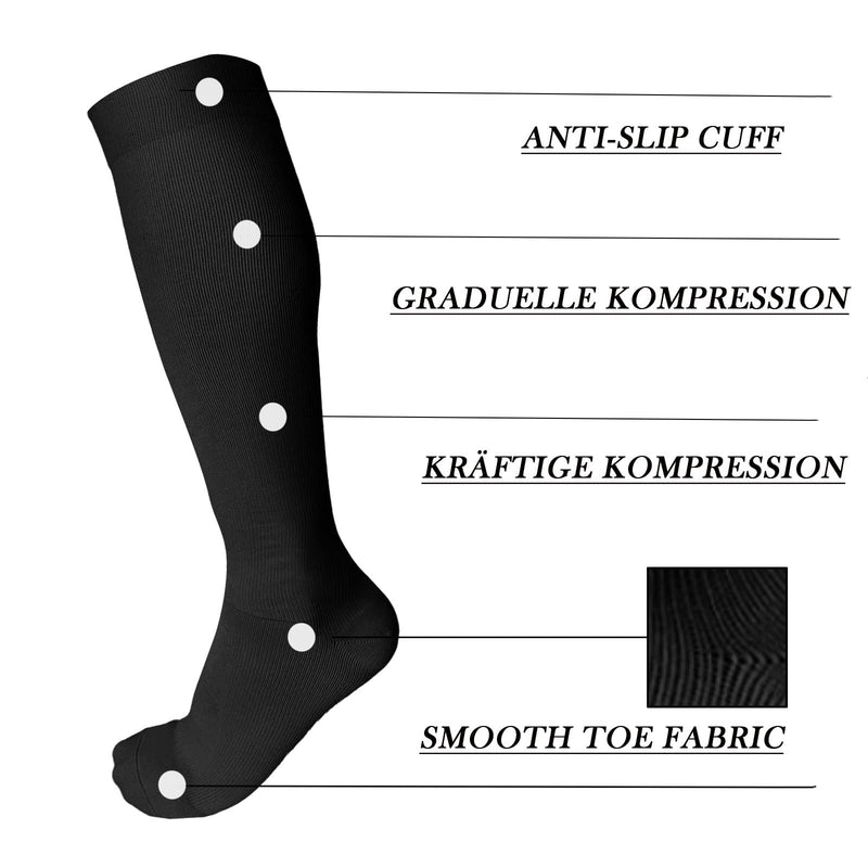 Ddobb 4 Pairs Of Compression Stockings For Men And Women, Support Stockings, Compression Socks, Support Socks, Travel Socks For Flight Sports Running Cycling - NewNest Australia