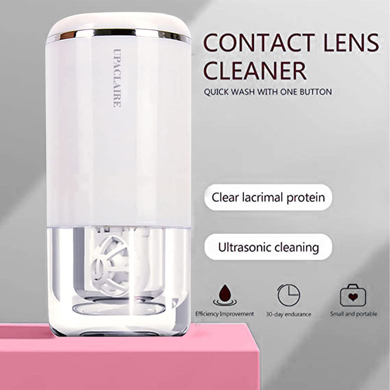 UpaClaire Ultrasonic Contact Lens Cleaner 2.0 (2nd Generation), Intelligent Cleaning Machine for Soft and Rigid Contact Lenses, White… White - NewNest Australia