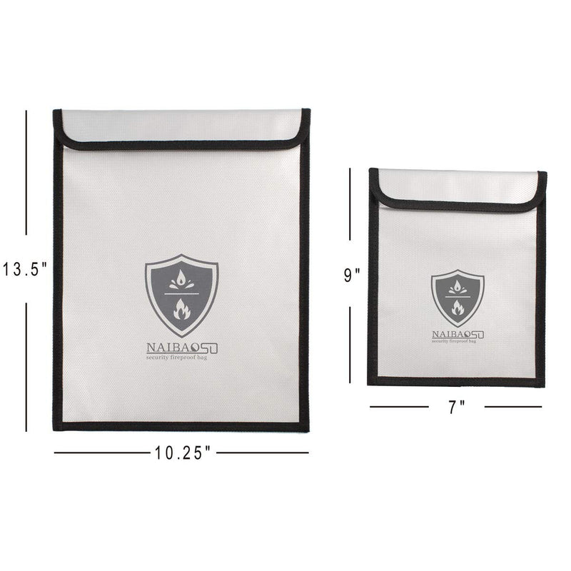 Fireproof Document Bag 2pack Waterproof and Fireproof valuables Protective Bag, Fireproof Bag for Digital Products - NewNest Australia