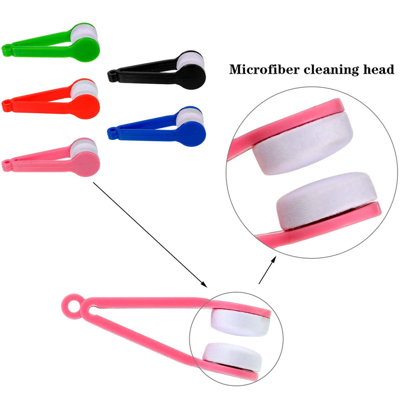 FRIUSATE 12pcs Eyeglass Cleaner, Spectacles Cleaner Soft Brush, Glasses Cleaner, Cleaning Tool, Eyeglass Microfiber Spectacles Soft Brush, Cleaning Set Wipe Kit Tool, Eyeglasses Brushes Cleaning Clip - NewNest Australia
