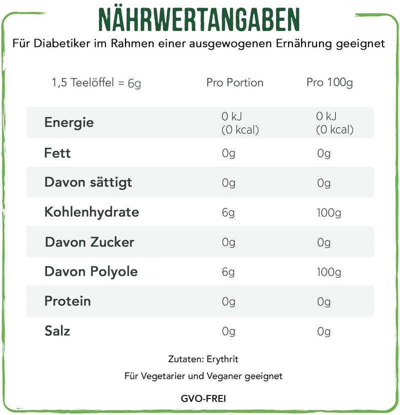 Pure Via Erythritol 1kg, CALORIES-FREE AND KETO-FRIENDLY sugar alternative, GMO-free certified - NewNest Australia