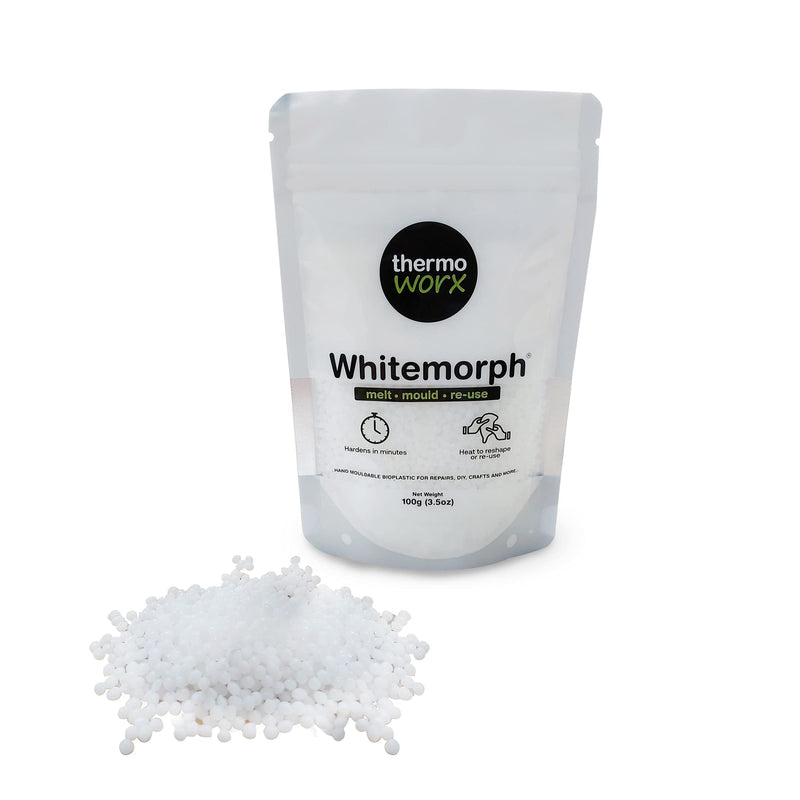 Thermoworx Whitemorph 3.5oz. Hand moldable bioplastic. Melt, Mold and Reuse - NewNest Australia